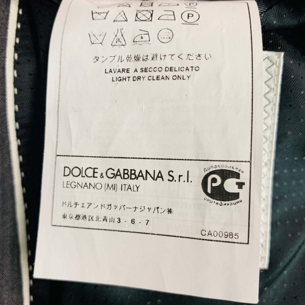 DOLCE & GABBANA Black Grey Wool Blend Sport Coat - Picture 9 of 10